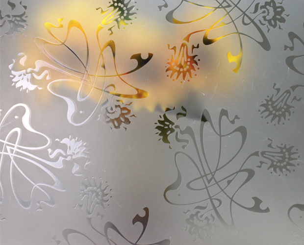 Acid etched CE Glass Industries